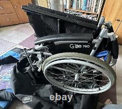 18 G-lite Pro manual wheelchair-used light weight, foldable (plus spare parts)