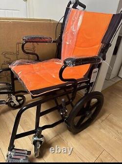 18 Ultra Lightweight 10kg Folding ALUMINIUM Wheelchair Portable Mobility Chair