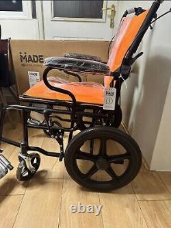 18 Ultra Lightweight 10kg Folding ALUMINIUM Wheelchair Portable Mobility Chair