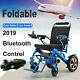 2019 Electric Motorized Power Wheelchair Folding Lightweight Remote Control Blue