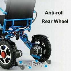 2019 Electric Motorized Power Wheelchair Folding Lightweight Remote control Blue