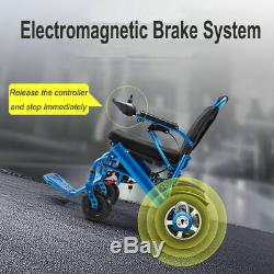 2019 Electric Motorized Power Wheelchair Folding Lightweight Remote control Blue