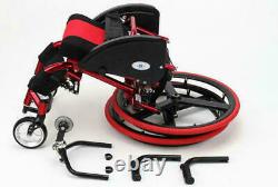 24. Sports Athletic Wheelchair Foldable Aluminum Alloy Lightweight Trolley GB