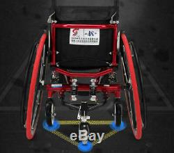 24 Sports Athletic Wheelchair Foldable Aluminum Alloy Lightweight Trolley GB