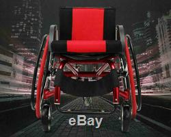 24 Sports Athletic Wheelchair Foldable Aluminum Alloy Lightweight Trolley GB