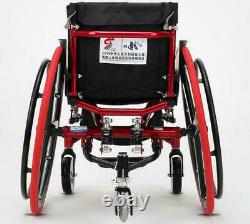 24 Sports Athletic Wheelchair Foldable Aluminum Alloy Lightweight Trolley USA