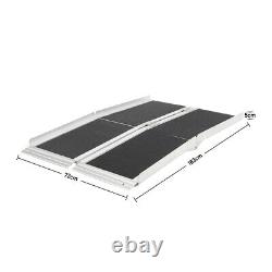 8FT Portable Folding Alu Wheelchair Ramp Mobility Scooter Disabled Access Ramps
