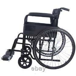 AID Wheelchair Self Propelled Folding Lightweight Transit Travel Wheelchair