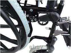AIDAPT Black Self Propelled Steel Transit Wheelchair VA166BLACK