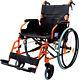 Aidapt Deluxe Lightweight Self Propelled Aluminium Wheelchair Orange