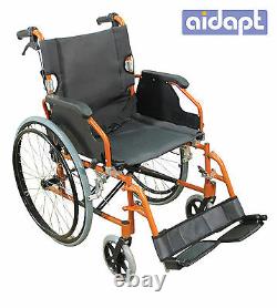 AIDAPT Deluxe Lightweight Self Propelled Aluminium Wheelchair VA165ORANGE