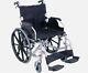 Aidapt Silver Self Propelled Steel Transit Wheelchair With Brakes Extra Wide Seat
