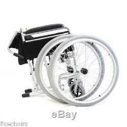 AMW002S Lightweight Aluminium Self Propelled Folding Wheelchair Removable Wheels