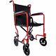 Aidapt Aluminium Compact Transport Wheelchair Red Va172red