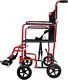 Aidapt Aluminium Frame Lightweight Red Wheelchair Foldable Compact Transport