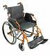 Aidapt Deluxe Lightweight Folding Self Propelled Aluminium Wheelchair Orange