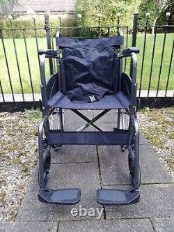 Aidapt Deluxe Self-Propelled Transit Chair Black hardly used