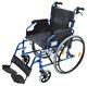 Aidapt Lightweight Self Propelled Aluminium Wheelchair Blue Va165blue