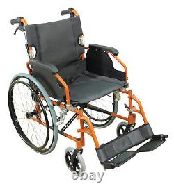 Aidapt Lightweight Self Propelled Aluminium Wheelchair Orange VA165ORANGE