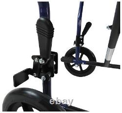 Aidapt Steel Compact Transport Wheelchair Blue