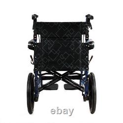 Aluminium Manual Travel Wheelchair Lightweight Fully Folding Attendant Room Save