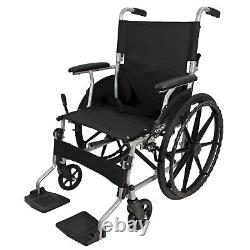 Aluminium Wheelchair Lightweight Self Propelled Mag Wheels Folding Brake Armrest