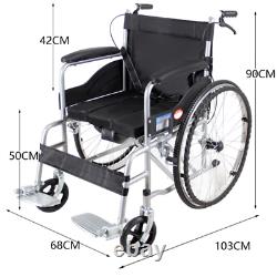 Aluminum Wheelchair Fully Folding Self Propelled Lightweight Transit Hand Break