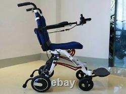 Blue 18kg Portable High Quality Lightweight Folding Electric Wheelchair 500W