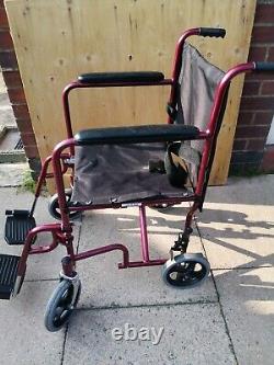Coopers Lightweight Push wheelchair Model 7707 Red