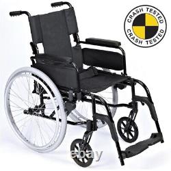 Crash tested wheelchair-Self propelled 18 seat width Dash Lite 2 with lapbelt
