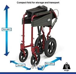 Days Escape Aluminium Wheelchair Ruby Red. Never used