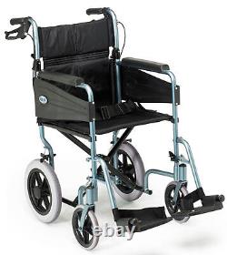 Days Escape Lite Aluminium Lightweight Folding Wheelchair Silver Blue 16