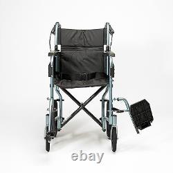 Days Escape Lite Attendant-Propelled Wheelchair Silver Blue 16 091311521