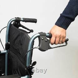 Days Escape Lite Attendant-Propelled Wheelchair Silver Blue 18