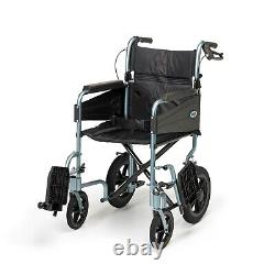 Days Escape Lite Attendant-Propelled Wheelchair Silver Blue 18