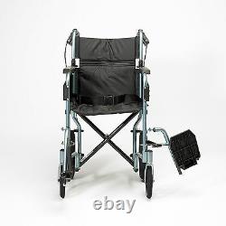 Days Escape Lite Attendant-Propelled Wheelchair Silver Blue 18 091171727
