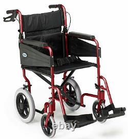Days Escape Lite Lightweight Aluminium Folding Wheelchair Ruby Red 18
