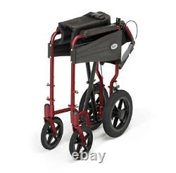 Days Escape Lite Narrow Ultra Lightweight Attendant Propelled Wheelchair Maroon
