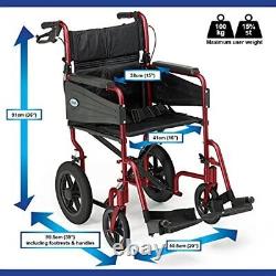 Days Escape Lite Wheelchair, Self Propelled Lightweight Aluminium with Folding f