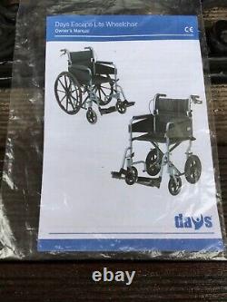 Days Escape Lite Wheelchair Silver Blue