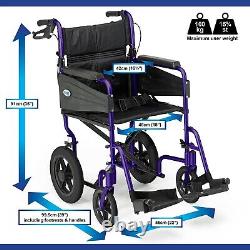 Days Escape Wheelchair Lite Lightweight Folding Frame Mobility Aid PURPLE