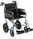 Days Wheelchair Escape Lite Attendant Wide 338sw Silver Blue Brand New