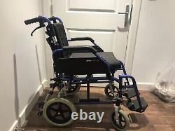 DeVilbiss Blue/Black Lightweight foldable wheelchair (USED)
