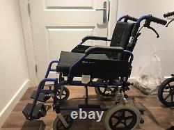 DeVilbiss Blue/Black Lightweight foldable wheelchair (USED)