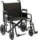 Drive Bariatric / Heavy Duty Steel Transport Chair, 22 Inch Seat Width Btr22blk