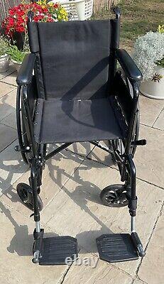 Drive Black Sport Self Propelled Folding Steel Wheelchair 18Seat
