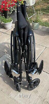 Drive Black Sport Self Propelled Folding Steel Wheelchair 18Seat