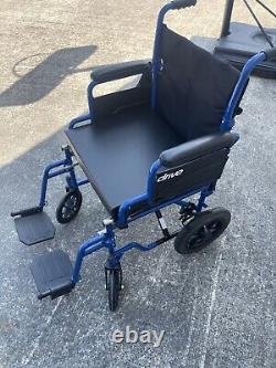 Drive Blue Streak Folding Wheelchair Swing away arms and legs bls18fbd-sf VGC
