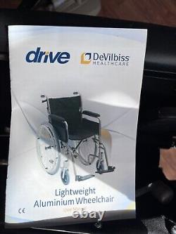 Drive DeVilbiss Healthcare Lightweight Folding Wheelchair Black