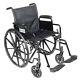 Drive Silver Sport Self Propelled Folding Steel Wheelchair 18 Inch Seat New